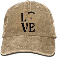 Любовь парашютный-парашютный унисекс бейсбольная кепка хлопок деним Регулируемая охотничья Кепка для мужчин или женщин