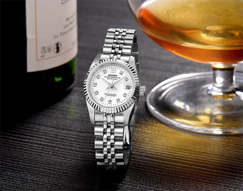 Швейцария BINGER часы Для мужчин Для женщин автоматические механические Для мужчин s часы Элитный бренд Сапфир reloj hombre влюбленных наручные