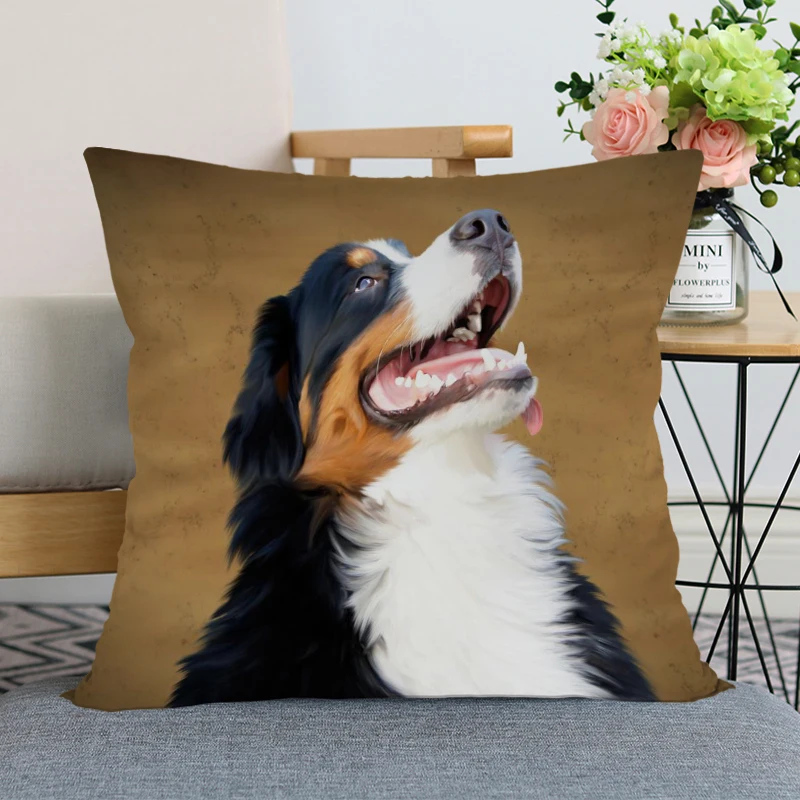 Хорошая подушка чехол современный домашний декоративный BerneseMountainDog Подушка Чехол 35x35 см, 40X40 см(один кристалла по бокам) для Гостиная наволочка - Цвет: 20