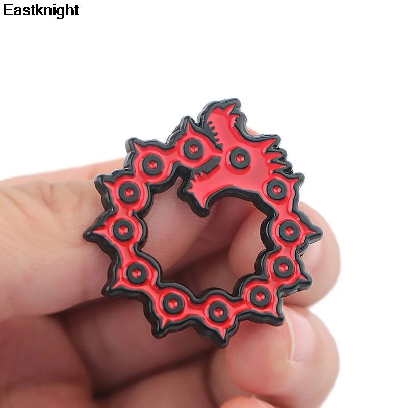 The Seven Deadly Sins панк ШПИЛЬКА из цинкового сплава insignia для рубашки рюкзак одежда сумка самодельные Броши ремесло поставка украшения E0841