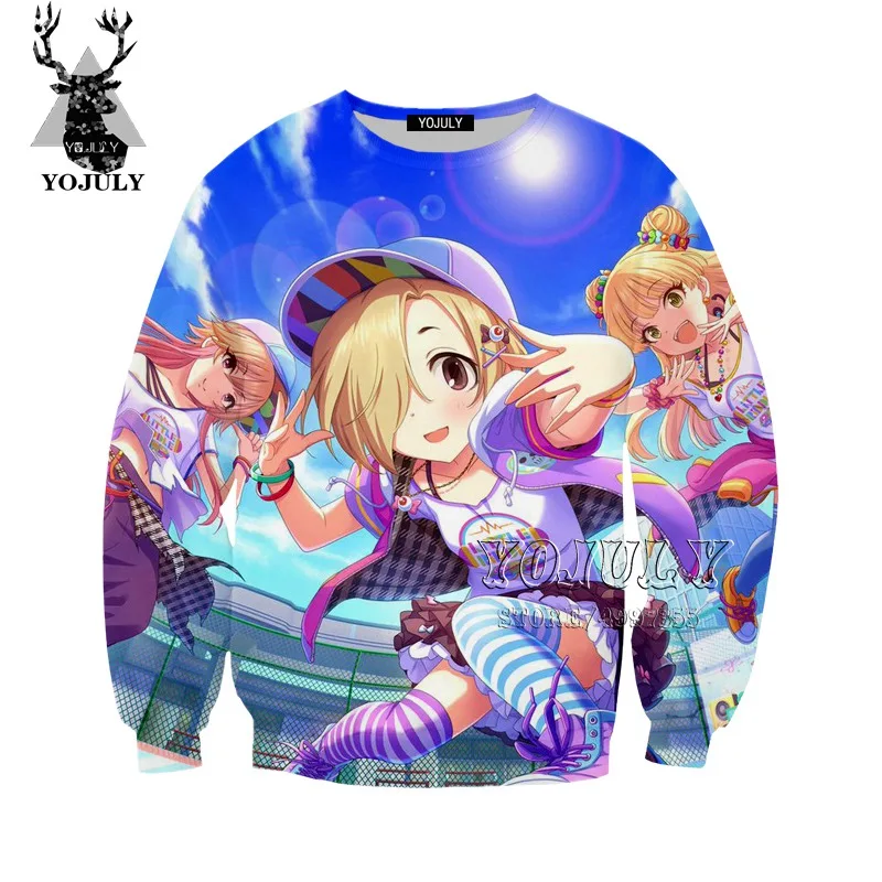 YOJULY Idol Master/Детская толстовка Золушки для девочек с объемным рисунком; модная детская одежда для мальчиков и девочек-подростков; топы с длинными рукавами; SW111