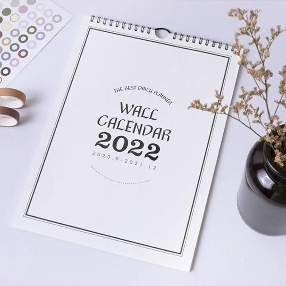 2021new Simple Wall Calendar Weekly Monthly Planner Agenda Organizer 