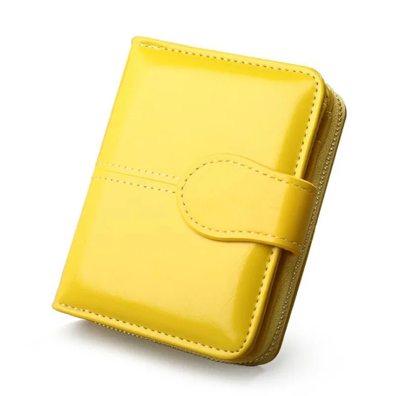 yellow Женский кошелек, Ретро стиль, искусственная кожа, Женский держатель для кредитных карт, кошелек, кошелек, модные многофункциональные сумки, Женский кошелек, сплошной цвет - Цвет: yellow