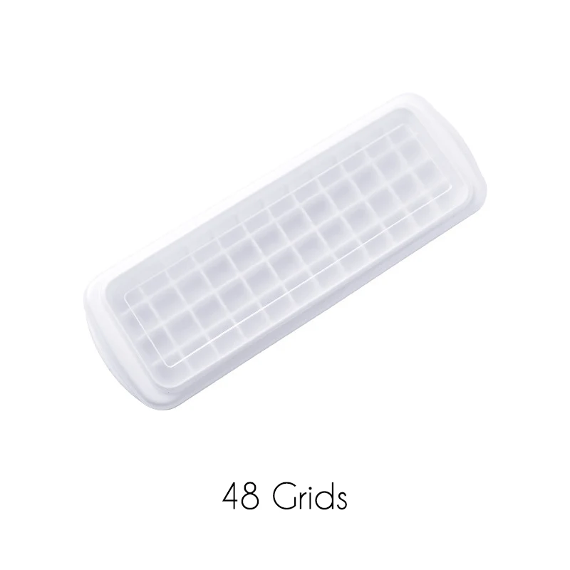48 Grids 12/48/60 Grids BPA Free Plastic Ice Tray Fruit Ice Cube Maker DIY Creative Small Ice Cube Mold Square Shape Kitchen Accessories - Цвет: 48 Grids