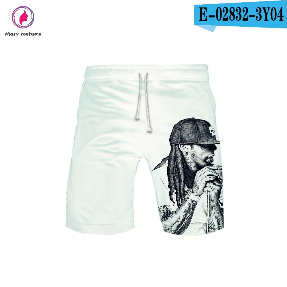 Lil Wayne шорты летние мужские модные шорты из полиэстера Kpop Популярные Харадзюку пляжные шорты - Цвет: As shown