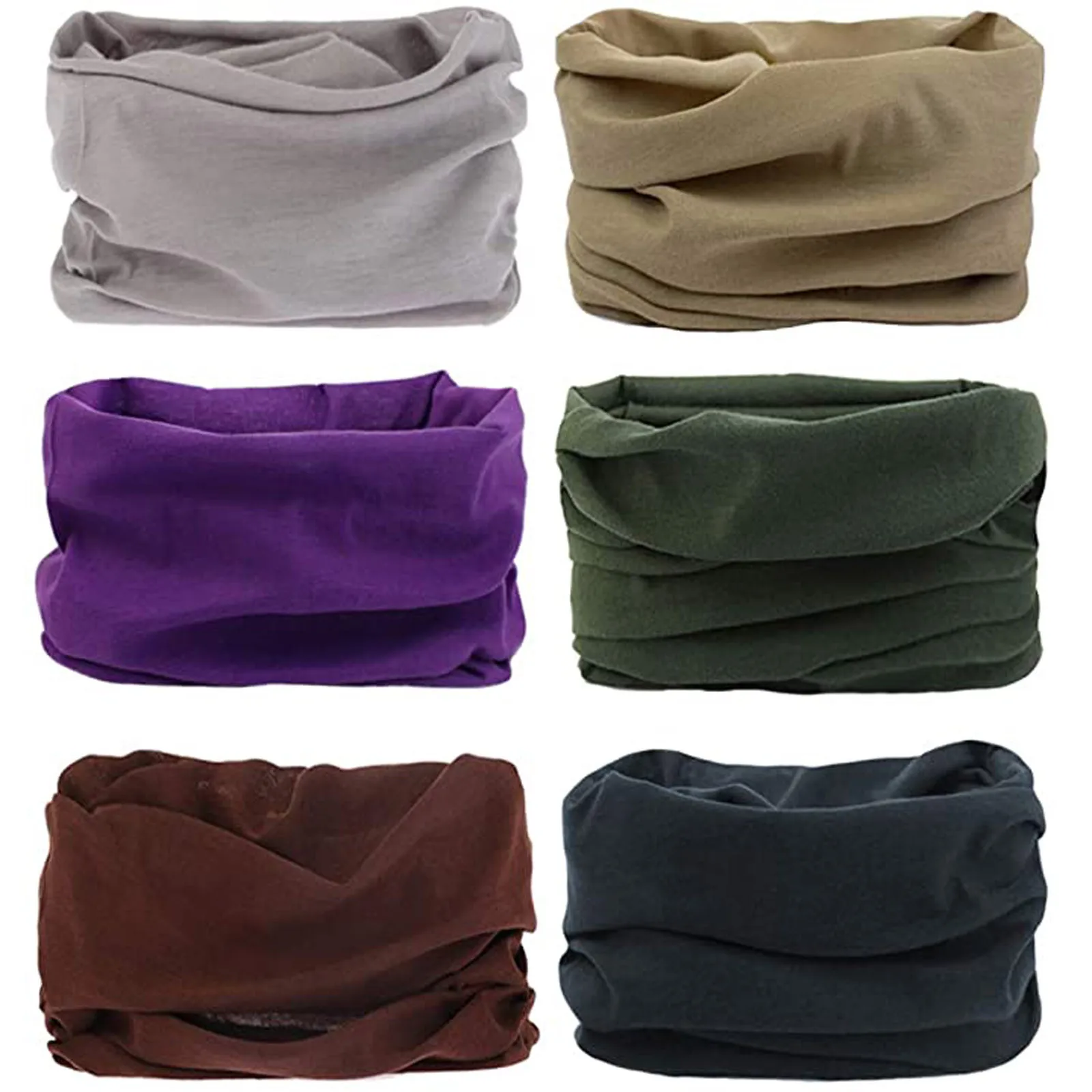 2021 Hiking Scarf Magic Scarf Unisex Rave Bandana Neck Gaiter Headwear For Women Men Solid Color