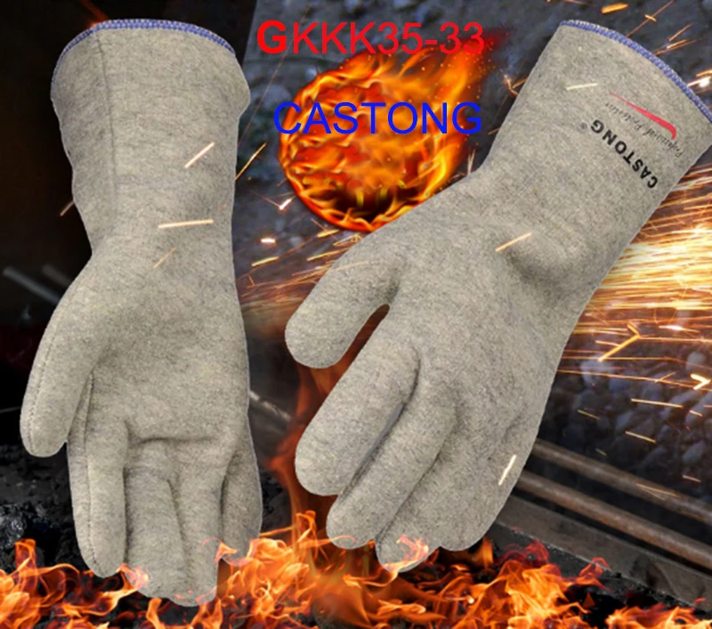 CASTONG JKKK35-33 высокотемпературные перчатки 230-200 градусов высокотемпературные защитные перчатки Para-aramid защитные перчатки