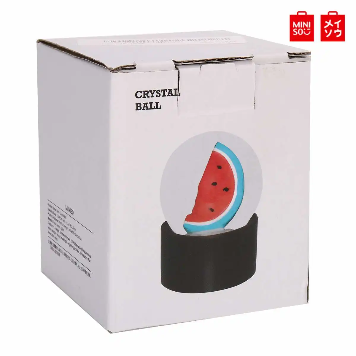 Хрустальный снежный шар MINISO, стеклянный фруктовый узор, Рождественский декоративный шар, рождественский подарок, домашний декор