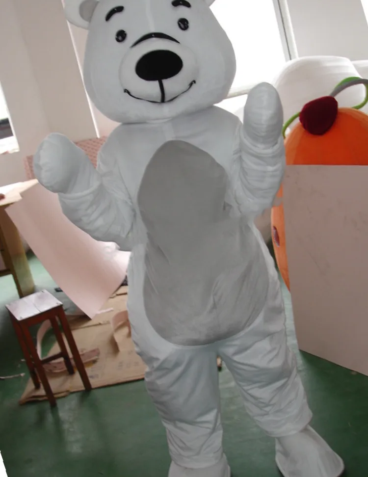 Small white bears Mascot Costume Suits Cosplay Party Game Dress Outfits Promotion Carnival Halloween Xmas Adults Fursuit