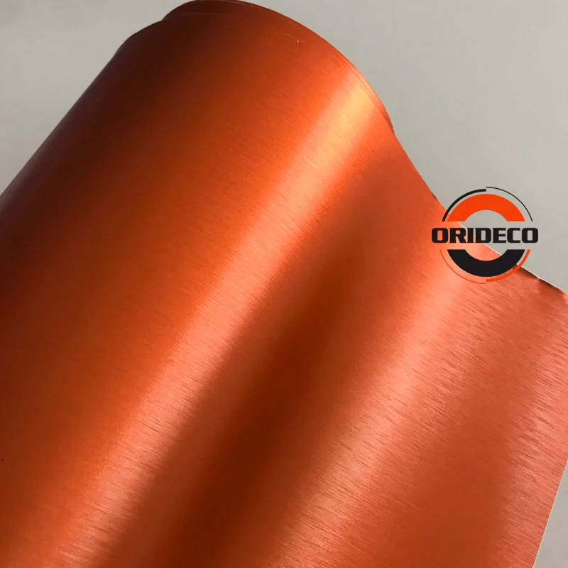 orange brushed metallic vinyl car sticker 3
