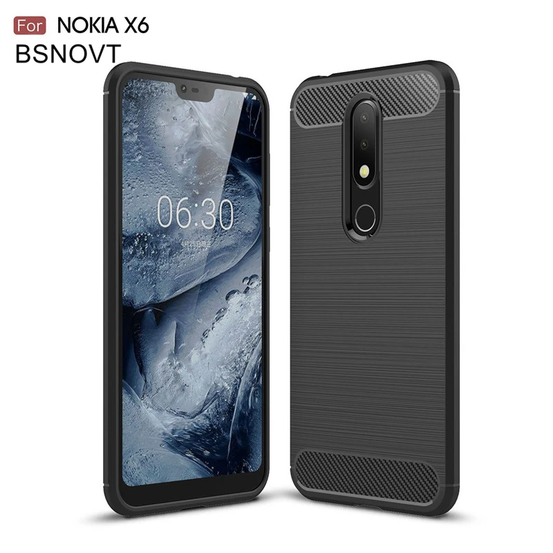 Для Nokia 6 1 Plus противоударный силиконовый матовый чехол для X6 2018 TA-1099 BSNOVT |