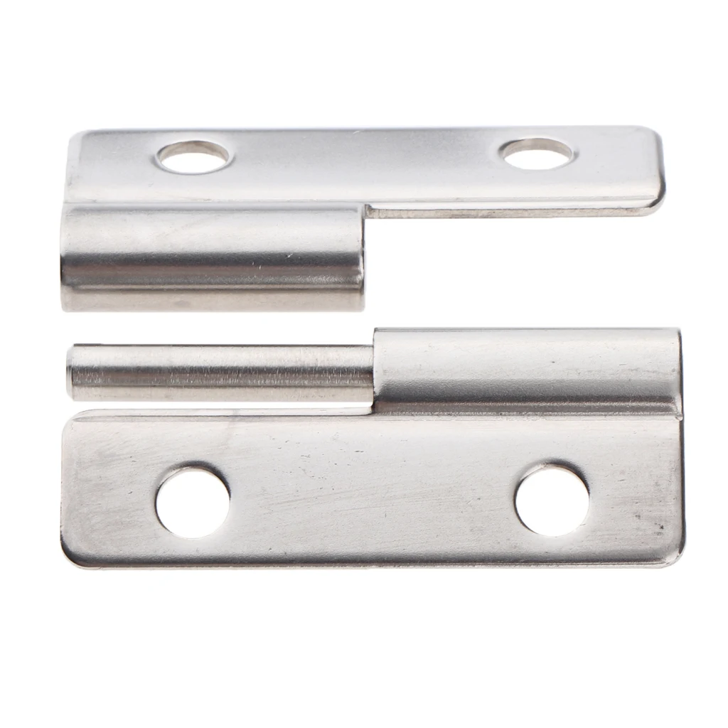 Left-Butt Hinges Silver Tone for Cabinet Drawer ，Marine Boat Home Furniture Hardware Door Hinge