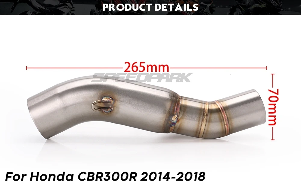 Выхлопная система мотоцикла выхлопной контакт средней трубы разъем для HONDA CBR300R CBR300 CBR300F