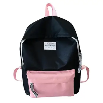 

Couple Schoolbag Travel Hiking Bag Color Block Backpack Collection Luminous Bag 2019 New Fashion Bags Casual High Capacity Bag