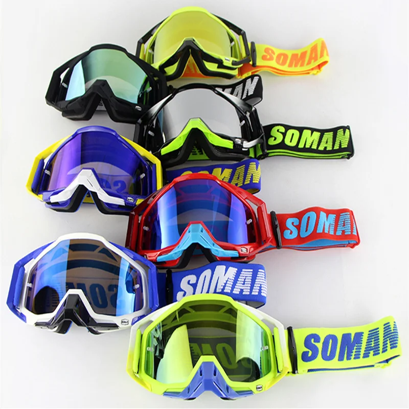 SOMAN Dirt Bike Goggles Mx Motocross Glasses Dustproof Motocross Goggles Windproof Downhill Gafas Lunette Brillen for Motorcycle