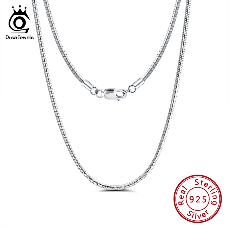 ORSA JEWELS итальянское серебро 925 пробы 1 0 мм круглая цепочка на шею для мужчин серебряные ожерелья цепи женские