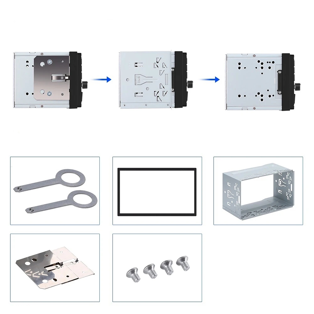 2 Din Автомобильная стерео радио рамка для приборной доски установка рамка Корпус Комплект монтажная рама фитинг dvd-плеер корпус боковые крепежные скобы