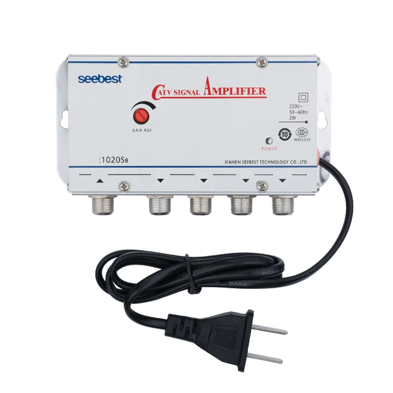 220V 4 Way CA ТВ кабель усилитель сигнала антенны Усилитель набор сплиттеров