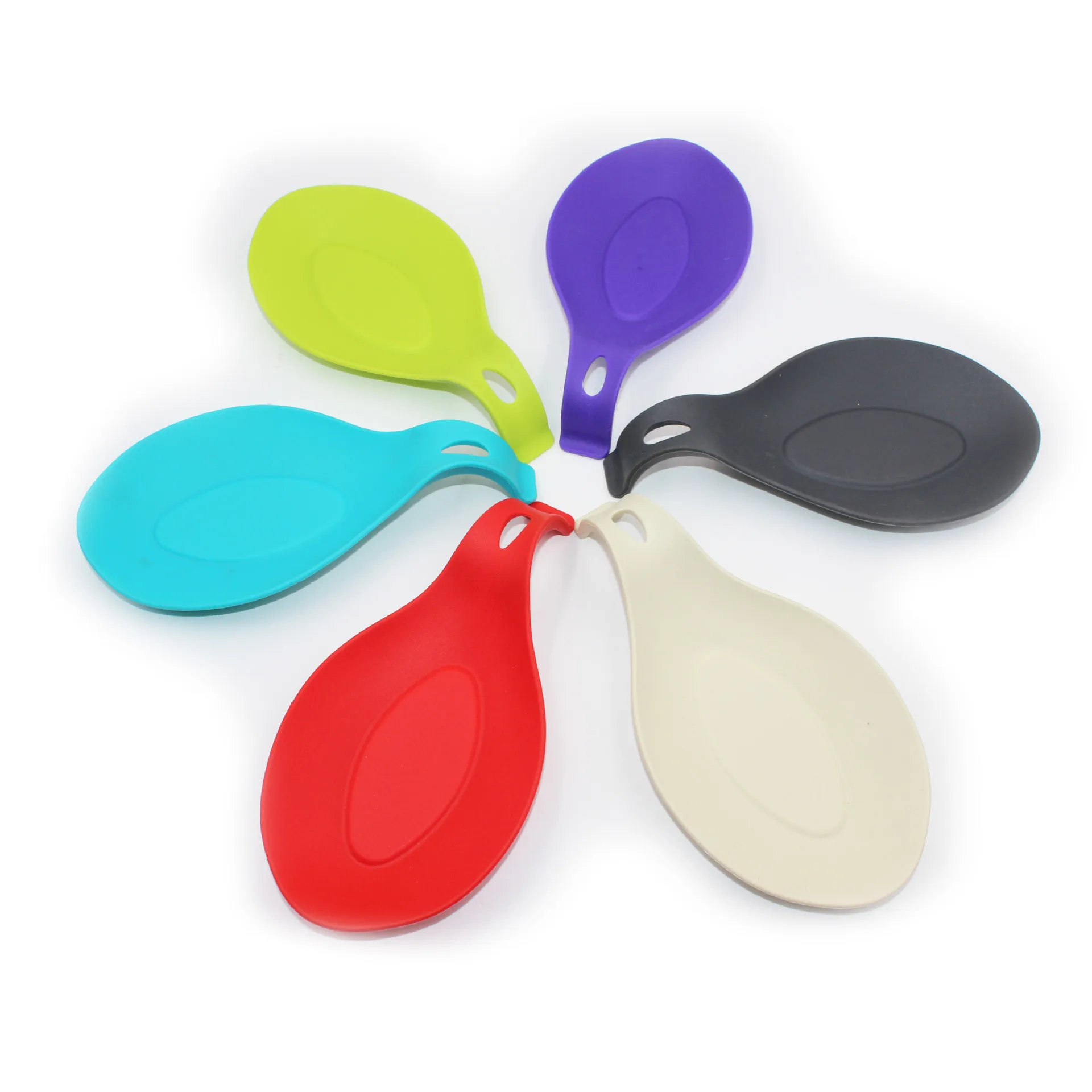 

Silica Gel Kitchen Ware Silicone Spoon Holder Coying Utensils Tray Kitchenware Put Spoon Maker Multi-functional Silica Spoon Res