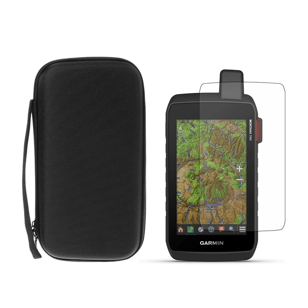 Portable Carrying Protect Pouch Protect Bag+Screen Protector for Handheld GPS Garmin Montana 750i 750 700 700i Accessories