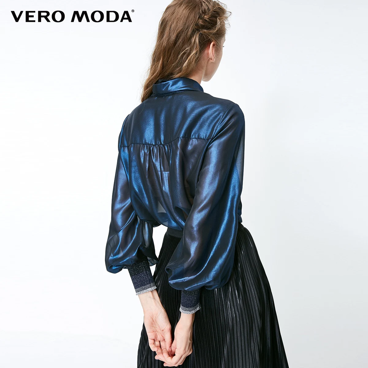 Vero Moda женская рубашка с металлическим покрытием и декоративной лентой | 319105507