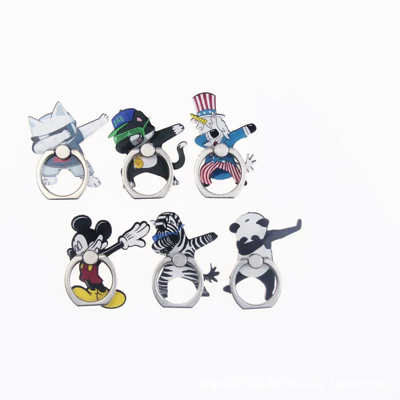 

2019 New Arrival 1 Piece High Quality ABS Mobile Phone Finger Ring Holder Stand Cute Cartoon Mickey Animal Phone Ring Holder