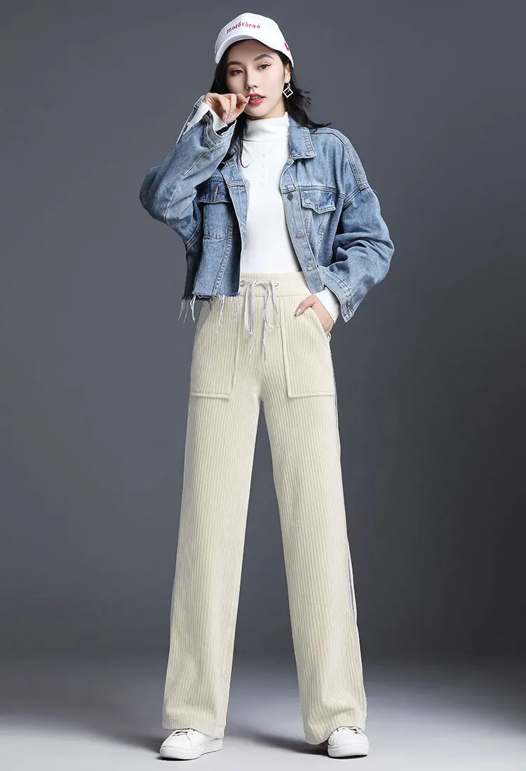 Pantalon femme mujer 2019 новые вельветовые широкие женские брюки-карго ремень для верхней одежды повседневные брюки OL
