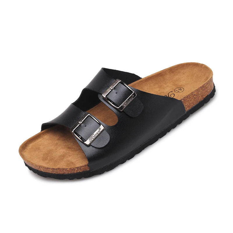 Sandalias de corcho para hombre y mujer, chanclas informales con hebilla de  gladiador para playa, zapatos planos de dos correas, 2022|Sandalias de  hombre| - AliExpress