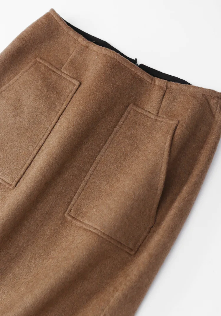 Mozuleva 2020 Autumn and Winter Double-Sided Two-Tone Double-Faced Woolen Goods Skirt Womens 2020 Spring Woolen Overskirt