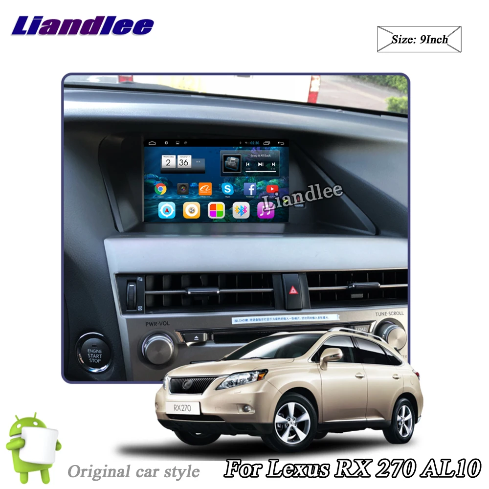 

Liandlee Car Android System For Lexus RX 270 RX270 AL10 2008~2015 Radio Stereo Carplay GPS Wifi Navi MAP Navigation Multimedia