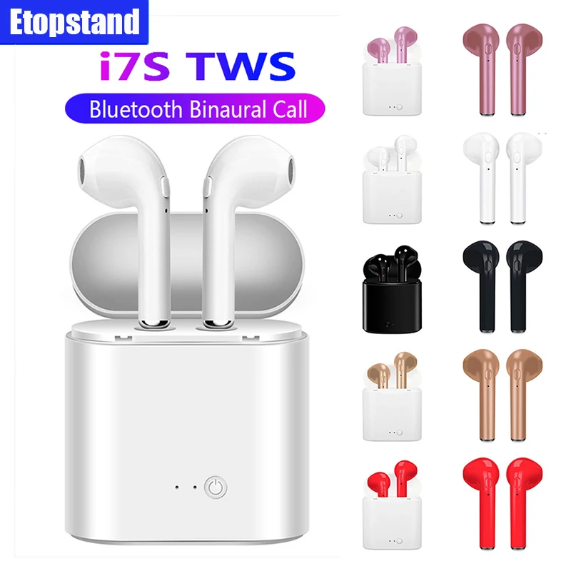 Bluetooth наушники I7s TWS беспроводные с микрофоном Зарядка стручки гарнитура для iPhone