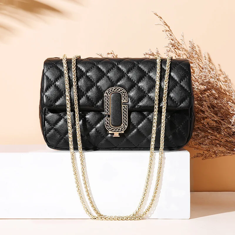 

Small CK Shoulder Bag WOMEN'S Bag Summer on New Style Cowhide Leather Single-shoulder Bag Fashion Graceful Rhombus Chain Bag Wom