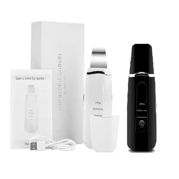 

Ultrasonic Skin Scrubber Deep Cleaning Face Scrubber Vibrating Facial Cleansing Skin Spatula Peeling Beauty Instrument Device