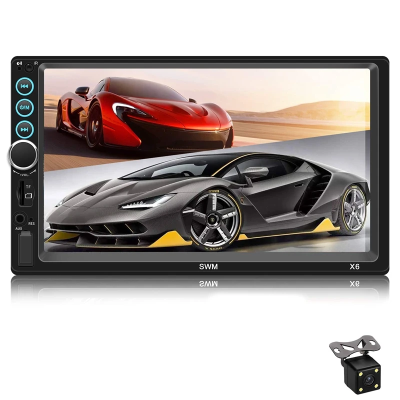 

Double Din Car Stereo Upgrade 7 Inch Press Screen Car Radio Mp5/4/3 Player Fm Radio Video Audio Compatible with Bluetooth Suppor