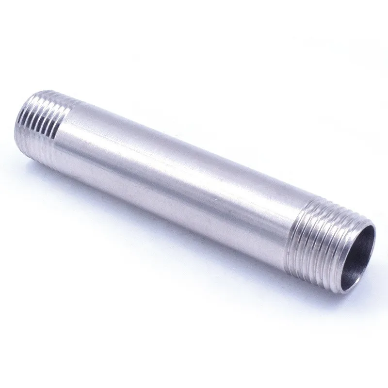 Water Pipe Fitting Hose Pipe Fitting Pipe Fitting Water connection 1/8" 1/4" 3/8" 1/2" 3/4" 1" 1-1/4" 1-1/2" Male X Male Threaded Pipe Fittings Stainless Steel SS304