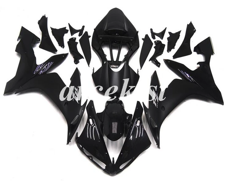 ABS литья под давлением полный обтекатель комплект подходит для YAMAHA YZF-R1 2004 2005 2006 YZF R1 04 05 06 YZF1000 на заказ черный