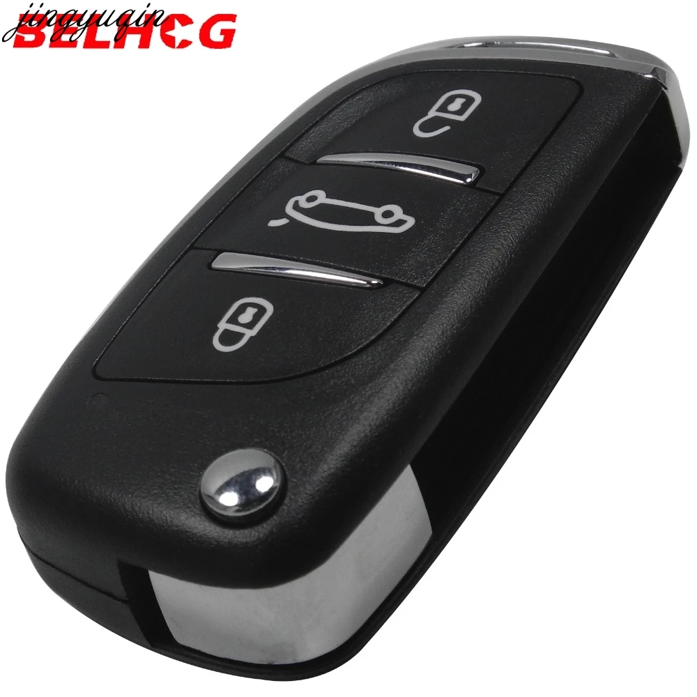 jingyuqin NEW Folding Flip Remote Car Key Shell Case For Audi A6 VW for Pasha Te Bora Skoda Seat Without Blade | Автомобили и