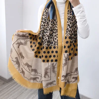 style 57 Новинка, женские леопардовые зимние пашмины шарфы, роскошные хлопковые шали, дамские шали, шарф для шеи, толстый шарф, хиджаб бандана - Цвет: style 57