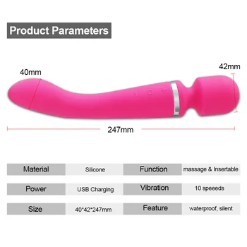 20 Speed AV Powerful Dildos for Women Magic Wand Adult Sex Toys Clitoral Clitoral Stimulator Adult Intimate Products 4