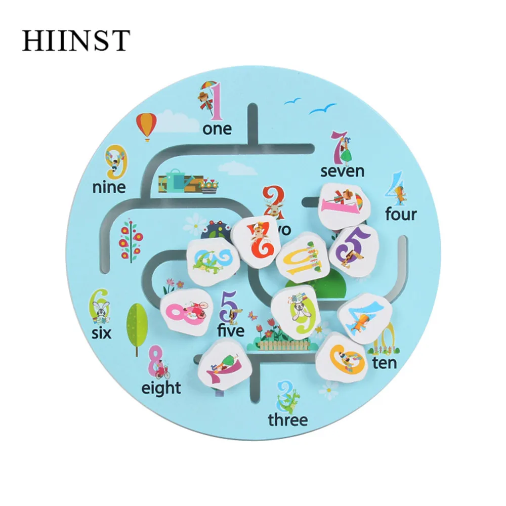 HIINST пазл, игрушки для детей, деревянные Мультяшные животные, фрукты, лабиринт, игрушки, игра, головоломка, доска для обучения ребенка, раннее образование, игрушка