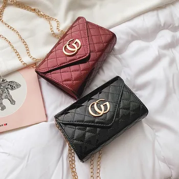 

Women's bag 2020 summer new classic new patent leather diamond single shoulder diagonal bag personality chain bag