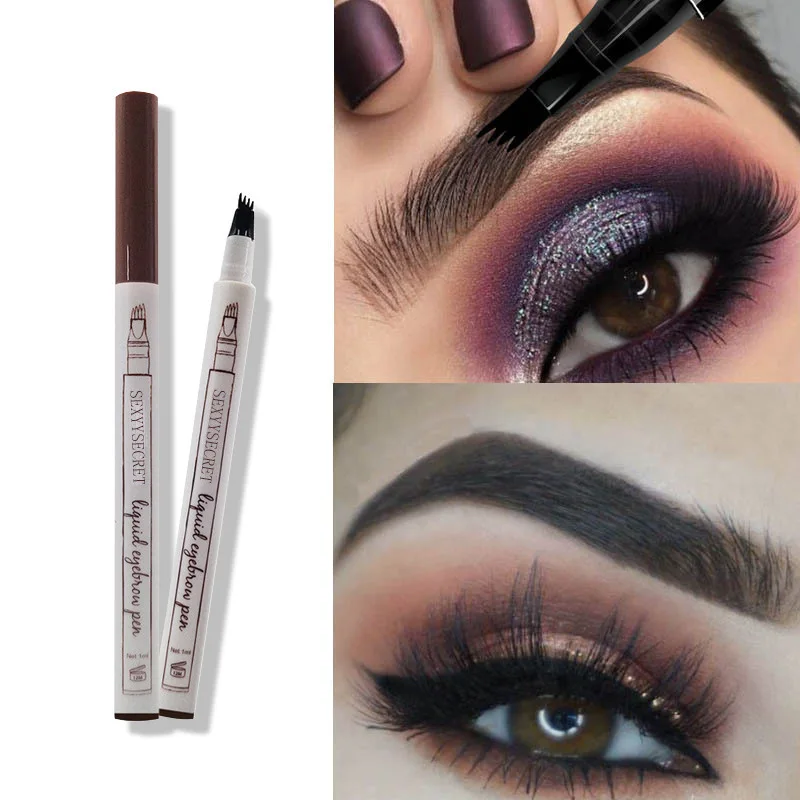 

Four Head Eyebrow Pencil Liquid Eyebrow Pencil Very Fine Thrush Useful Product Waterproof Long-lasting Four Jaw Eyebrow Pencil