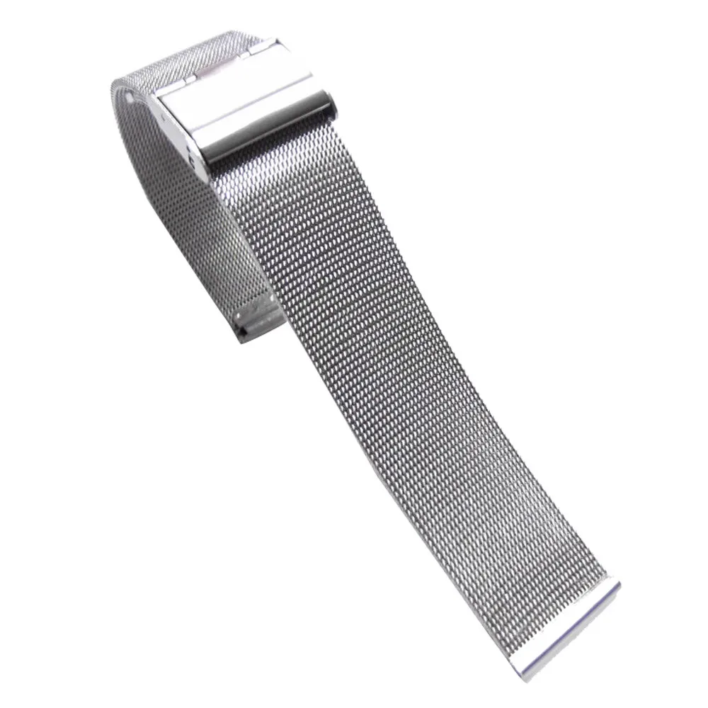 Silver Лучшие продажи Ремешки для наручных часов 18 мм/22 мм/24 мм черный Новое Поступление Топ бренд мода Миланская нержавеющая сталь наручные часы ремешок 10X - Цвет ремешка: Silver