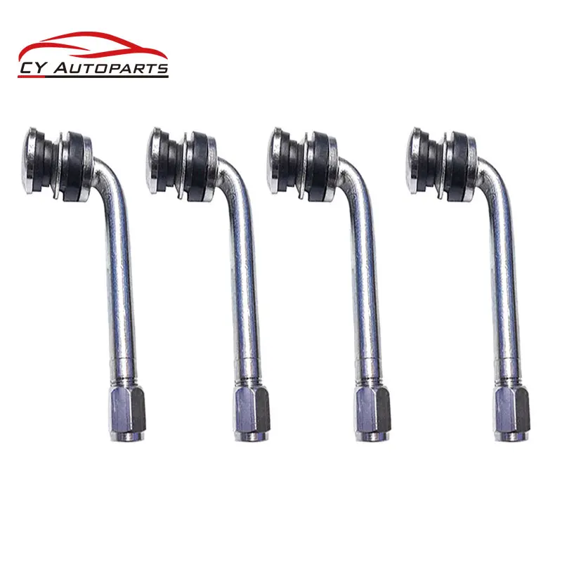 4 PCS Chrome Tire Valve Stems 90 degree angled size XL Universal Various Models tire valve