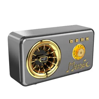 

Retro Bluetooth Speaker 5.0 Indoor HIiFi Wireless Speaker Portable Desktop Speakers