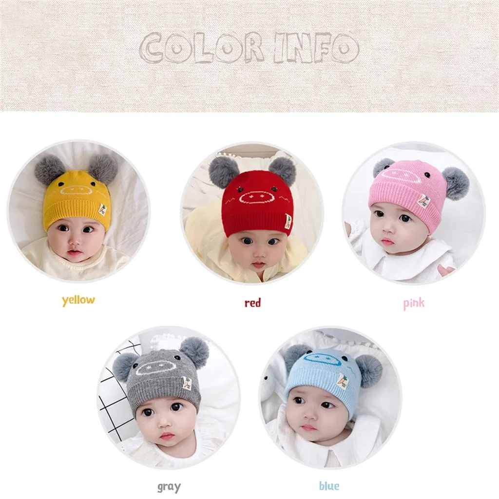 Baby ha tBaby шапка зимняя вязаная детская мультяшная Милая Детская Beanie Hat baby Witner шляпа для фотографирования новорожденных реквизит czapki dla dzieci