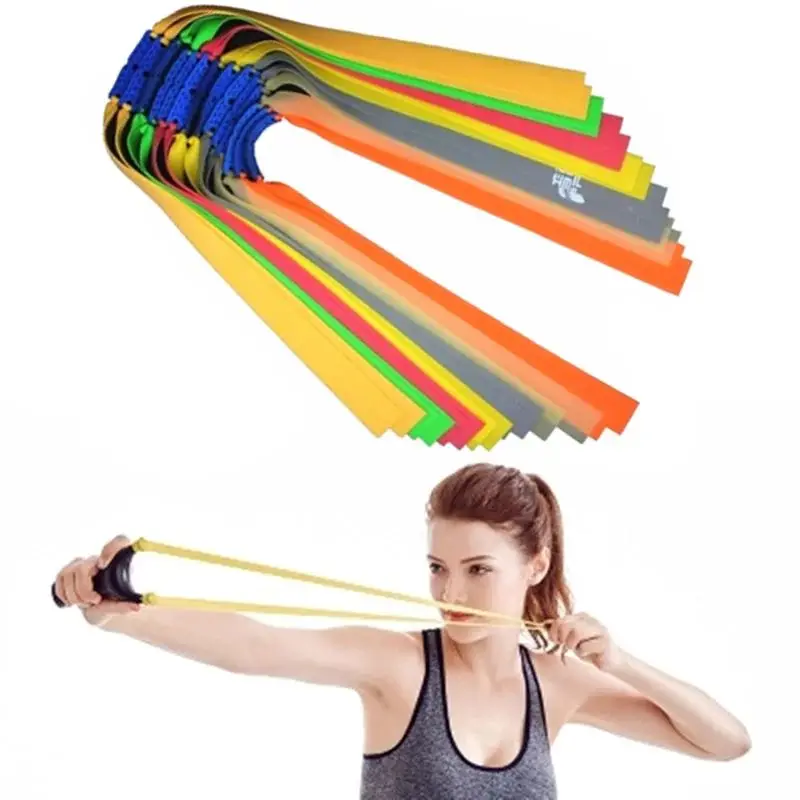 Рогатка 5 шт. плоская резиновая лента толщиной 0 55-0 8 мм 6 цветов катапульта из