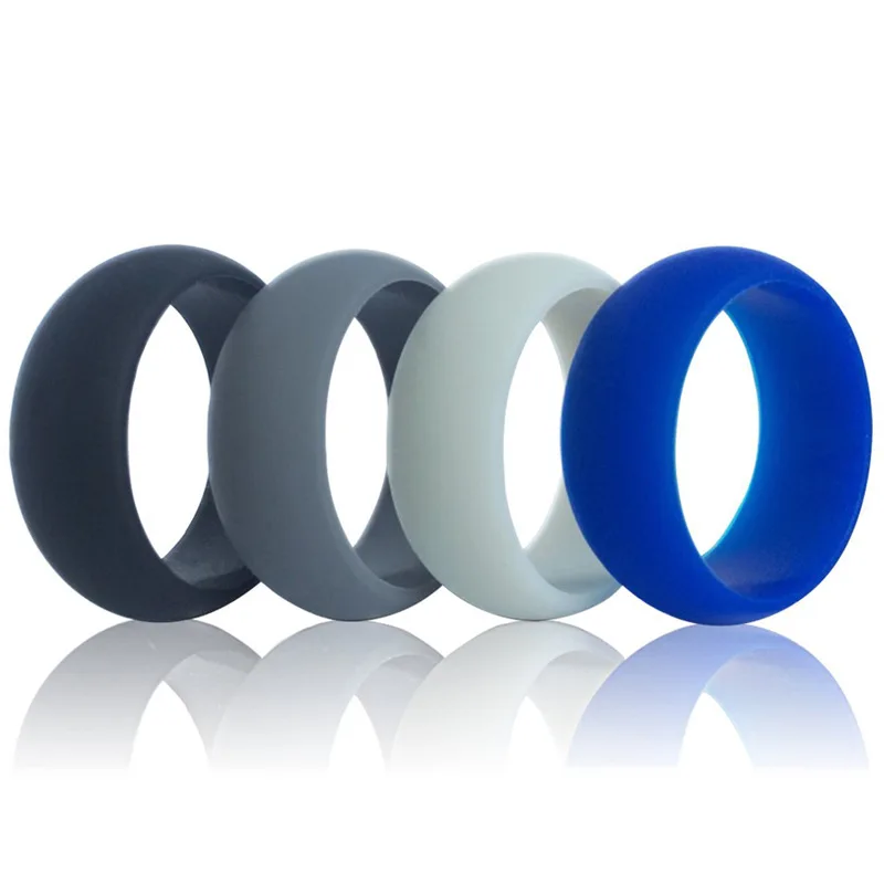 New Camouflage 4Pcs/set Men Army Silicone Finger Ring 8mm Food