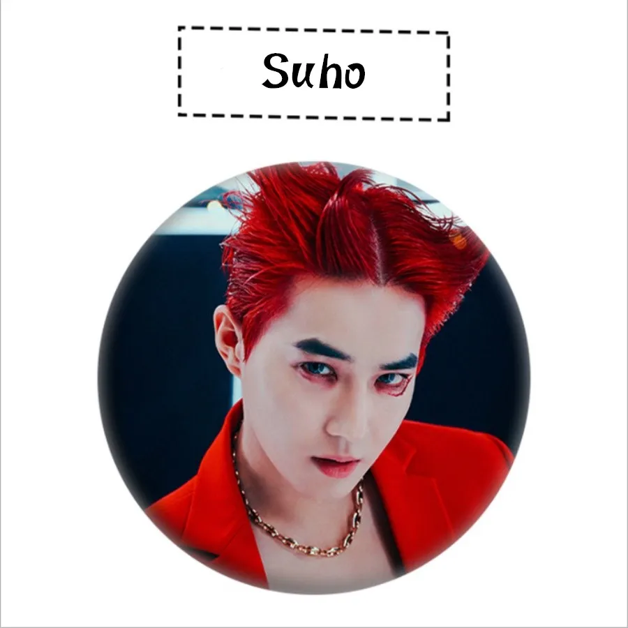 EXO Obsession модные нагрудные булавки Chanyeol Baekhyun круглые значки броши для шляпы сумки Kpop