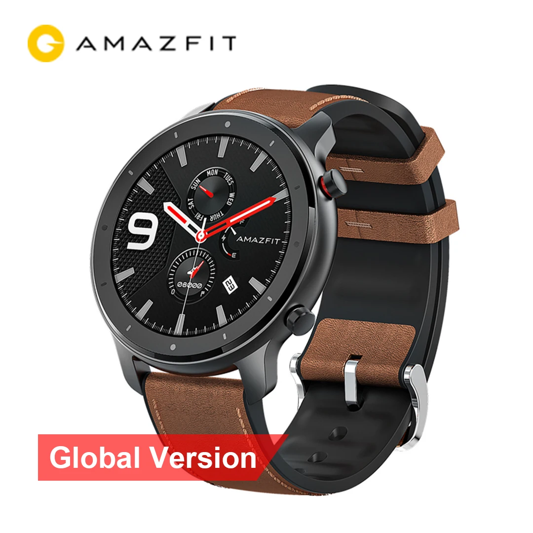 [Глобальная версия] Xiaomi Amazfit GTR 47 мм gps Смарт часы мужские 5 АТМ водонепроницаемые Смарт часы 24 дня батарея
